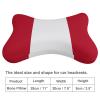 2 Pack Car Neck Pillow Peru Flag Softness Car Headrest Pillow for Driving with Memory Foam Pillow Removable view 2