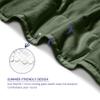 YnM Weighted Blanket, Soothing Cotton, Smallest Compartments with Glass Beads, Bed Blanket for One Person of 60lbs, Ideal for Twin Bed (41x60 Inches, 7 Pounds, Amy Green) view 4