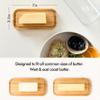 KIVY Glass butter dish with airtight lid that keeps butter soft - For countertop and refrigerator door shelf - Butter tray with lid fridge - Butter holder for counter - Covered butter dishes view 3