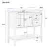 36 inches Long Slim Console Table for Entry Hallways,Home Utility Tables with 4 Storage Drawers and Open Shelf, Farmhouse Entryway Hall Living Room Narrow Sofa Table (White), WF281041AACDJ view 2