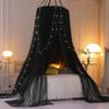 VETHIN Double Layer Princess Round Dome Canopy Bed Curtain for Girls Adults,Children Dreamy Mosquito Net,Cute Bedroom Decoration Castle Play Tent Reading Nook Canopies(Dome-Double Black) view 4