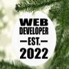 Designsify Christmas Tree Decoration, Web Developer Established EST. 2022, Circle Ornament, Gifts for Birthday Anniversary Valentines Mom Mothers Fathers Day Party, to Men Women Him Her Friend view 2