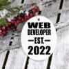 Designsify Christmas Tree Decoration, Web Developer Established EST. 2022, Circle Ornament, Gifts for Birthday Anniversary Valentines Mom Mothers Fathers Day Party, to Men Women Him Her Friend view 3