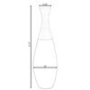 31.5 inch Spun Bamboo Tall Trumpet Floor Vase - Decorative Home Accent, Natural Bamboo, Indoor Decoration, Sustainable Materials, Tall Floral Display, Handmade Bamboo Vase, Floor Standing Vase, Black view 3