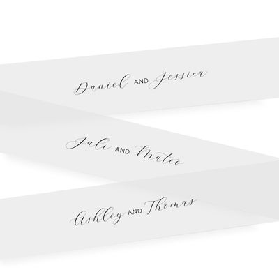 20 Personalized Vellum Belly Bands for 5 x 7 Wedding Invitations and Cards