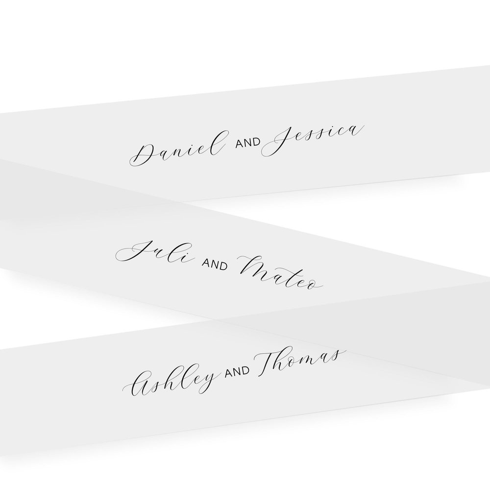 20 Personalized Vellum Belly Bands for 5 x 7 Wedding Invitations and Cards