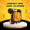 RT980S 38" Outdoor and Indoor Manual Push Floor Sweeper with Triple Brushes, 12-gal Waste Container, 38,000 Square Feet per Hour, Walk-Behind Industrial and Commercial Floor Sweeper view 3