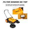 RT980S 38" Outdoor and Indoor Manual Push Floor Sweeper with Triple Brushes, 12-gal Waste Container, 38,000 Square Feet per Hour, Walk-Behind Industrial and Commercial Floor Sweeper view 4