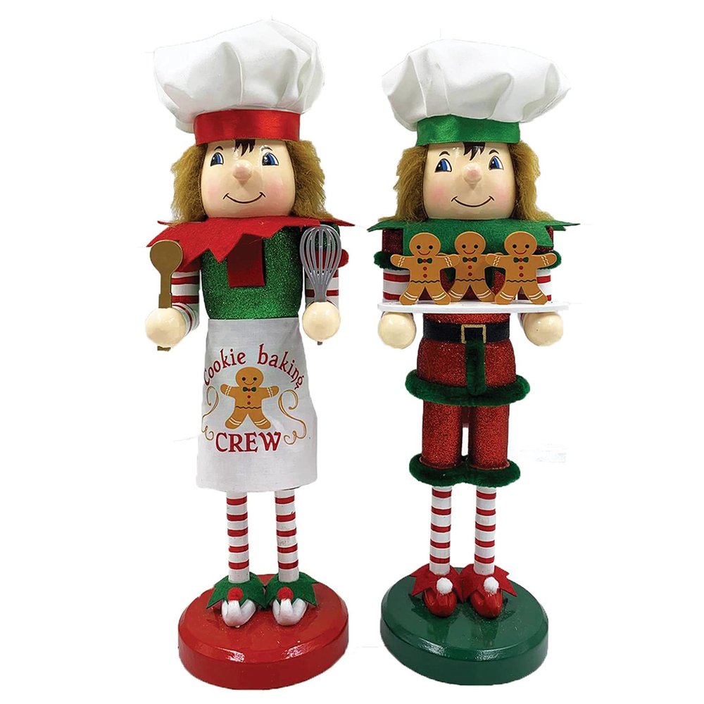 14" Cookie Crew Elves, Set of 2