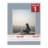 Poster Palooza 22x28 Mat for 16x20 Photo - Precut Mid Grey Picture Matboard for Frames Measuring 22 x 28 Inches - Bevel Cut Matte to Display Art Measuring 16 x 20 Inches - Acid Free ONE MAT view 1