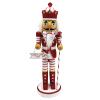 14" Candy Cane King Nutcracker view 1