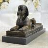 EUROPEAN BRONZE Egyptian Pyramid Famous Sphinx Creature Bronze Sculpture Mythological Art Statue view 1