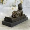 EUROPEAN BRONZE Egyptian Pyramid Famous Sphinx Creature Bronze Sculpture Mythological Art Statue view 3