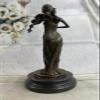 EUROPEAN BRONZE Genuine Bronze Sculpture**Sale**Statue Woman Standing Young Lady Violin Player view 4