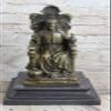 EUROPEAN BRONZE Real Bronze Metal Statue on Marble Christian Jesus Christ Lord Angels Sculpture view 2