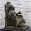 EUROPEAN BRONZE Real Bronze Metal Statue on Marble Christian Jesus Christ Lord Angels Sculpture view 4