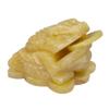 Addune Feng Shui Jade Money Frog Three Legged Wealth Frog or Money Toad Statue Car Dashboard Decors Attract Wealth and Good Luck (M, Light Yellow) view 1