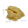 Addune Feng Shui Jade Money Frog Three Legged Wealth Frog or Money Toad Statue Car Dashboard Decors Attract Wealth and Good Luck (M, Light Yellow) view 2