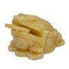 Addune Feng Shui Jade Money Frog Three Legged Wealth Frog or Money Toad Statue Car Dashboard Decors Attract Wealth and Good Luck (M, Light Yellow) view 3