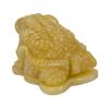 Addune Feng Shui Jade Money Frog Three Legged Wealth Frog or Money Toad Statue Car Dashboard Decors Attract Wealth and Good Luck (M, Light Yellow) view 4