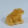 Addune Feng Shui Jade Money Frog Three Legged Wealth Frog or Money Toad Statue Car Dashboard Decors Attract Wealth and Good Luck (S, Light Yellow) view 4