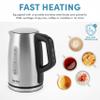 AROMA Professional 1.7L / 7-Cup Electric Stainless Steel Kettle (AWK-1810SD) view 3