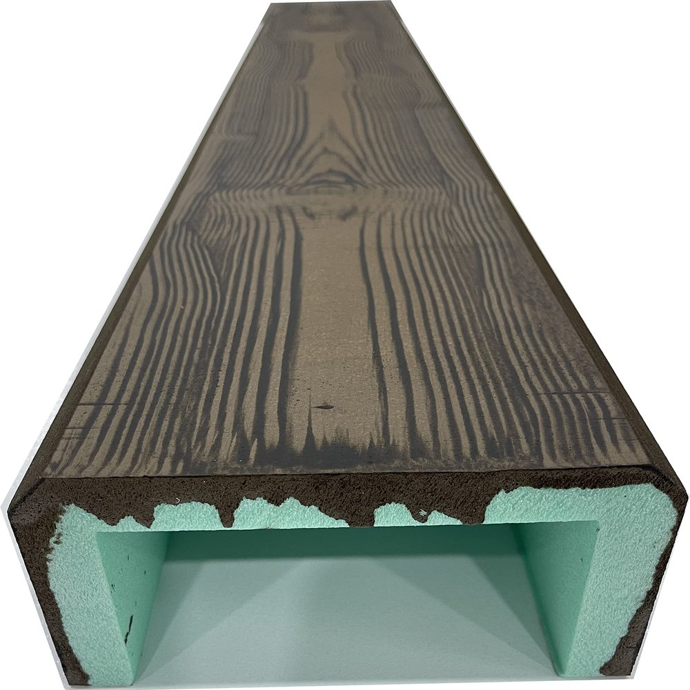 Faux Wood Beam - 48" Long - Wood Look - XPS Foam Material - Easy Installation (4"x8", Walnut)