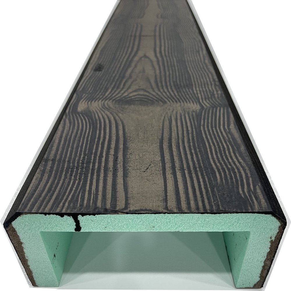 Faux Wood Beam - 48" Long - Wood Look - XPS Foam Material - Easy Installation (4"x8", Mountain Oak)