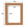 12x16 Mat for 8x12 Photo - Precut Aged Oak Brown Picture Matboard for Frames Measuring 12 x 16 Inches - Bevel Cut Matte to Display Art Measuring 8 x 12 Inches - Acid Free Pack of TEN MATS view 4