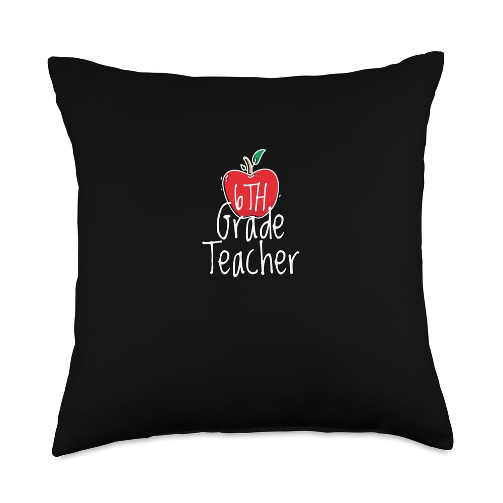 Valentines Day 6th Grade Teacher Appreciation Heart Day Throw Pillow