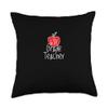 Valentines Day 6th Grade Teacher Appreciation Heart Day Throw Pillow view 1