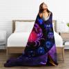 Cancer Zodiac Sign Throw Blanket Ultra-Soft Micro Fleece Blanket Travel Blanket Suitable for Rooms Sofa 50"x40" view 4