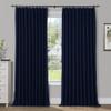 Frelement Blackout Thermal Insulated Curtains Indoor Pinch Pleat Curtains 96 Inch Length Noise Reduction Window Curtain Panels for Bedroom, Navy, 84" W x 96" L, 1 Panel view 1