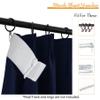 Frelement Blackout Thermal Insulated Curtains Indoor Pinch Pleat Curtains 96 Inch Length Noise Reduction Window Curtain Panels for Bedroom, Navy, 84" W x 96" L, 1 Panel view 4