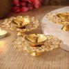 India Gift Hub Brass Diyas Holder Akhand Diyas Traditional Pooja Accessories Diwali Candle Holder Home Decor Decorative Holder Deepak for Temple (Pack of 12) view 4