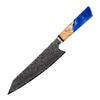 Chef Knife,Kitchen Knife, 8.5inch 67 Layers VG10 Cored Damascus Steel Santoku Knife Resin Stabilized Wood Handle Meat Vegetable Kitchen Cutter Chef Knife BY KKZY (Color : Dark Blue) view 1