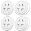 Aodaer 4 Pieces Seal Lid 5 Gallon Bucket Twist Lid Food Storage Container Lid Reusable Plastic Seal Lid Food Storage Container Lids (White) view 1