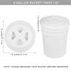 Aodaer 4 Pieces Seal Lid 5 Gallon Bucket Twist Lid Food Storage Container Lid Reusable Plastic Seal Lid Food Storage Container Lids (White) view 2
