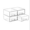 Vtopmart 4 Pack Small Clear Stackable Storage Drawers,Acrylic Bathroom Makeup Organizer,Plastic Storage Bins For Vanity, Undersink, Kitchen Cabinets, Pantry, Home Organization view 1