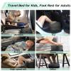 JefDiee Inflatable Travel Foot Rest Pillow, Kids Airplane Bed, Adjustable 3 Layers Height Leg Rest Pillow, Adults Travel Essentials Great for Airplane, Office, Home, Trains, Cars (Dark Grey) view 2