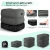 JefDiee Inflatable Travel Foot Rest Pillow, Kids Airplane Bed, Adjustable 3 Layers Height Leg Rest Pillow, Adults Travel Essentials Great for Airplane, Office, Home, Trains, Cars (Dark Grey) view 3