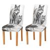 Kigai Two Love Wolf Chair Covers Slipcovers 4PCS,Stretchable Chair Slipcover Washable Removable for Family Dining Room Gathering, BBQ, Hotel Party view 1