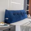 Activance Large Triangular Headboard Wedge Bed Rest Reading Pillow Backrest Positioning Support Bolster Cushion with Removable Cover (Blue, Queen: 59x8x20 Inches) view 1