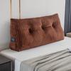 Activance Large Triangular Headboard Wedge Bed Rest Reading Pillow Backrest Positioning Support Bolster Cushion with Removable Cover (Brown, Twin: 39x8x20 Inches) view 1