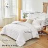 7 Pieces Tufted Dots Bed in a Bag Queen Comforter Set with Sheets White , Soft and Embroidery Shabby Chic Boho Comforters, Solid Color with Pom Pom Design, Jacquard Tufts Bedding Set for All Season view 2