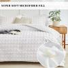 7 Pieces Tufted Dots Bed in a Bag Queen Comforter Set with Sheets White , Soft and Embroidery Shabby Chic Boho Comforters, Solid Color with Pom Pom Design, Jacquard Tufts Bedding Set for All Season view 3