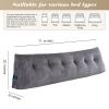 Activance Large Triangular Headboard Wedge Bed Rest Reading Pillow Backrest Positioning Support Bolster Cushion with Removable Cover (Grey, CA King: 71x8x20 Inches) view 2