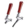 2Pcs Wooden Beer Tap Handle Wooden,Black & Brown Classic,3/8''-16 Thread view 4