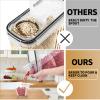 PRAKI Cereal Containers Storage Set (4L,135.2 Oz), 4PCS Airtight Food Storage Containers with Pour Spout for Kitchen & Pantry Organization Cereal Dispensers with 20 labels, Measuring Cup & Marker view 4