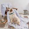 Gruytoie Chunky Knit Blanket, Throw Chenille Cable Handmade Chunky Knit Throw Blanket, Warm Soft Cozy, for Bed Chair Sofa Best Gift view 1
